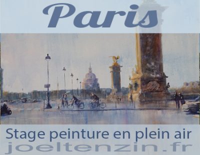 stage peinture en plein air à Paris avec Joel Tenzin